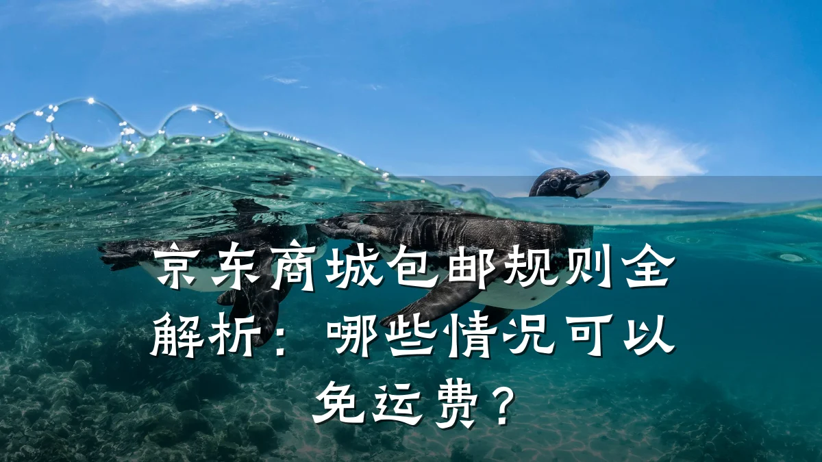 京东商城包邮规则全解析：哪些情况可以免运费？