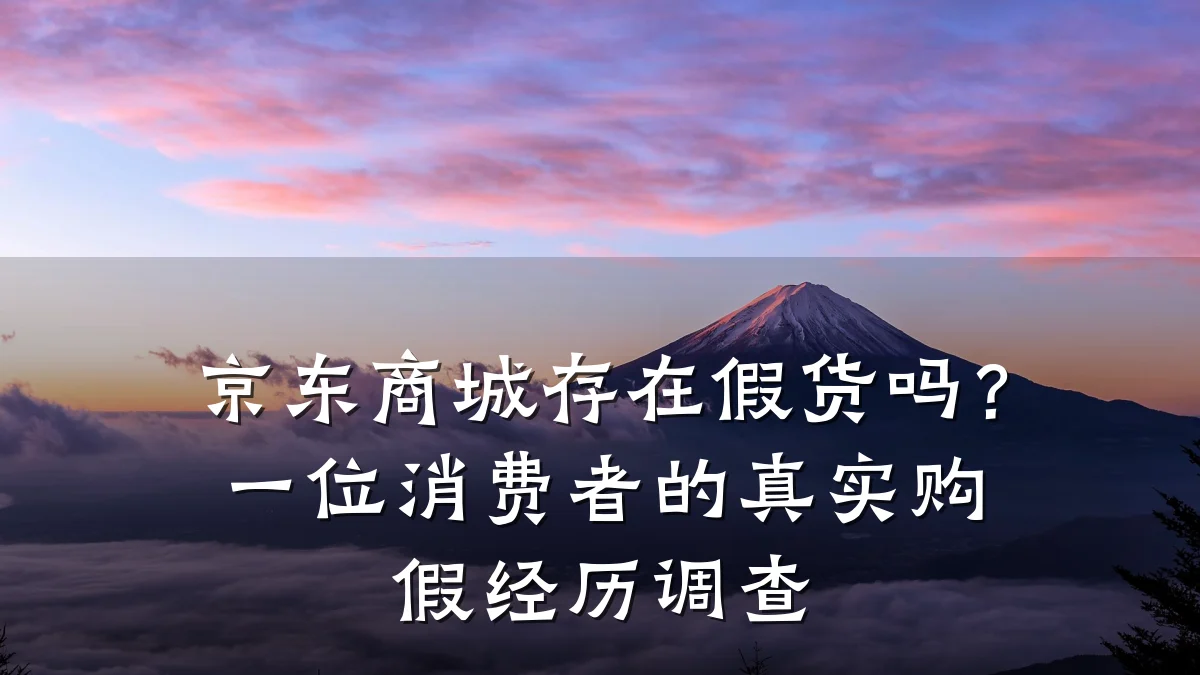 京东商城存在假货吗？一位消费者的真实购假经历调查