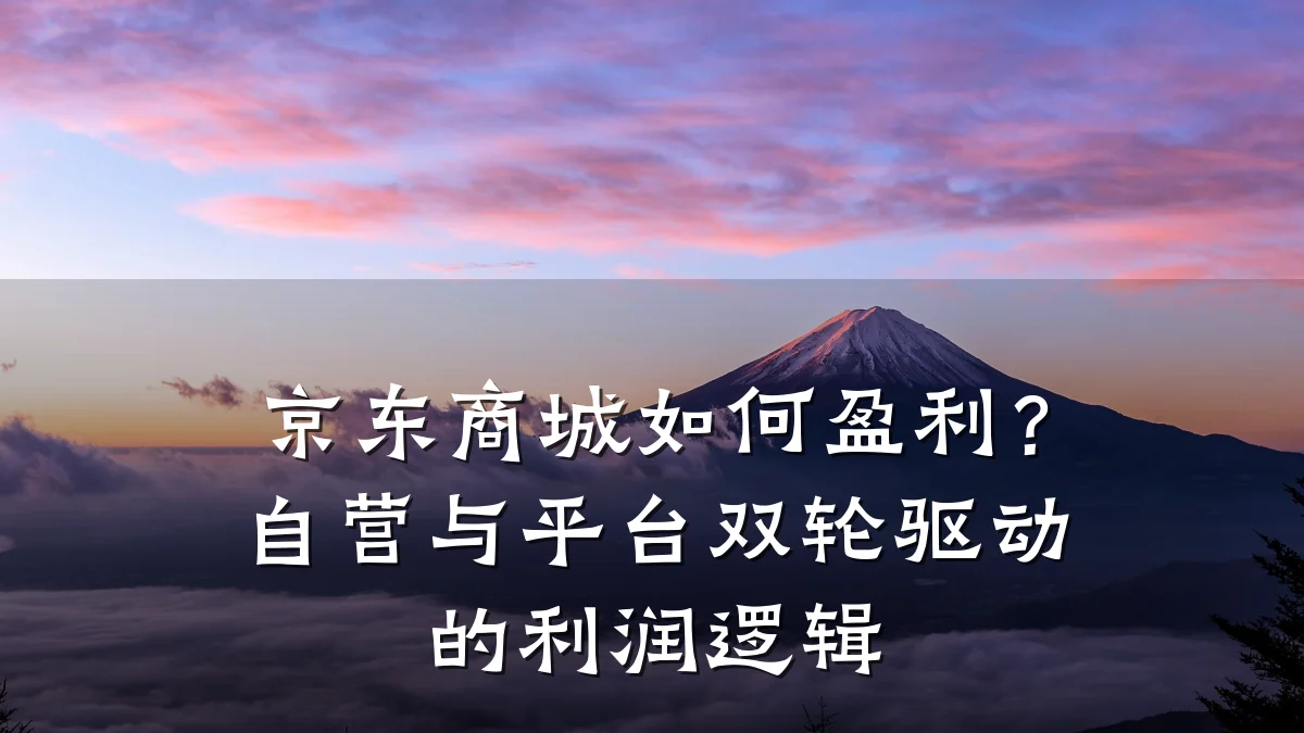 京东商城如何盈利?自营与平台双轮驱动的利润逻辑
