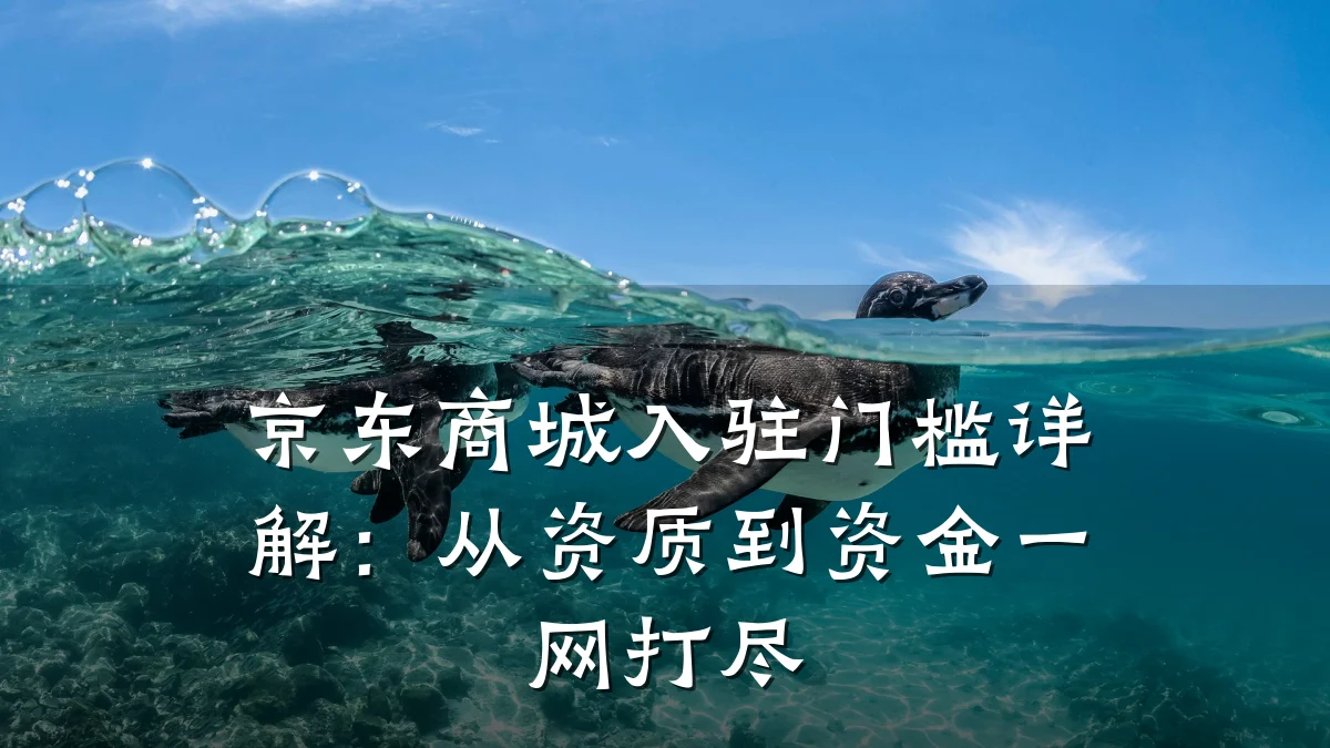 京东商城入驻门槛详解:从资质到资金一网打尽