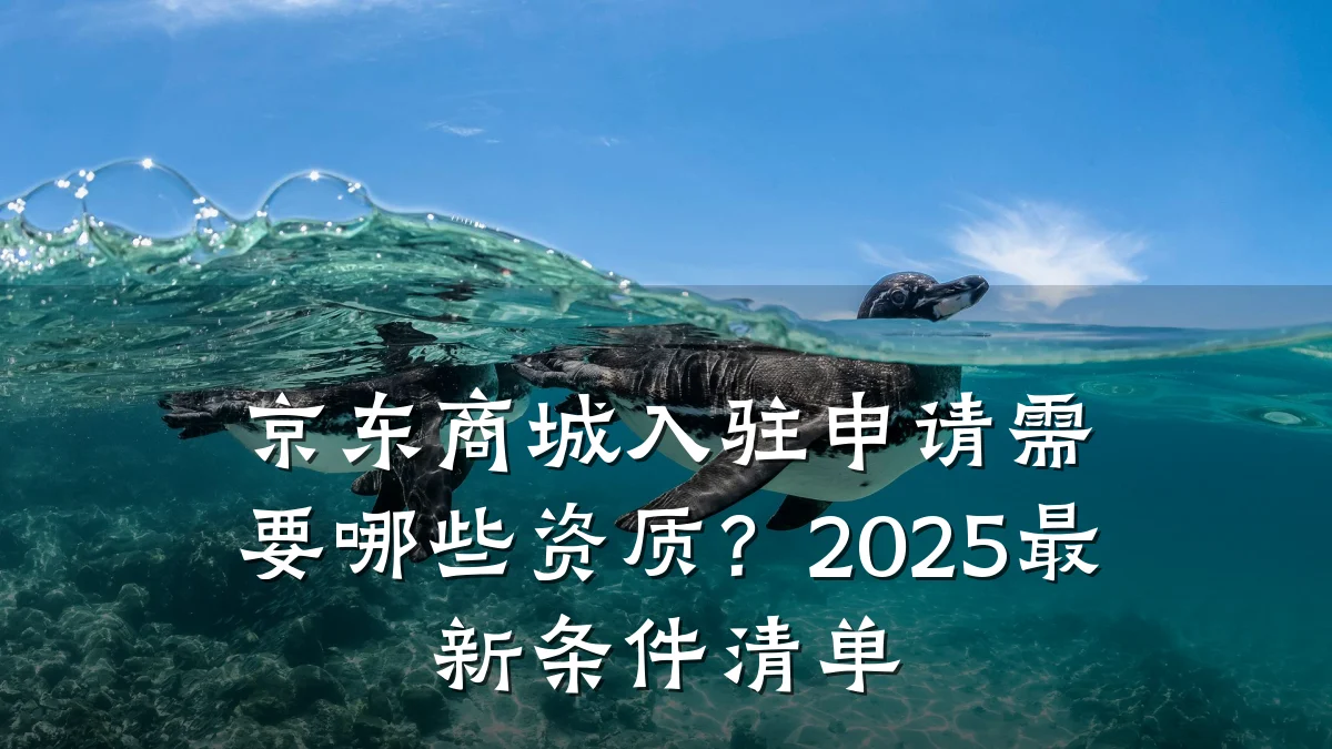 京东商城入驻申请需要哪些资质?2025最新条件清单