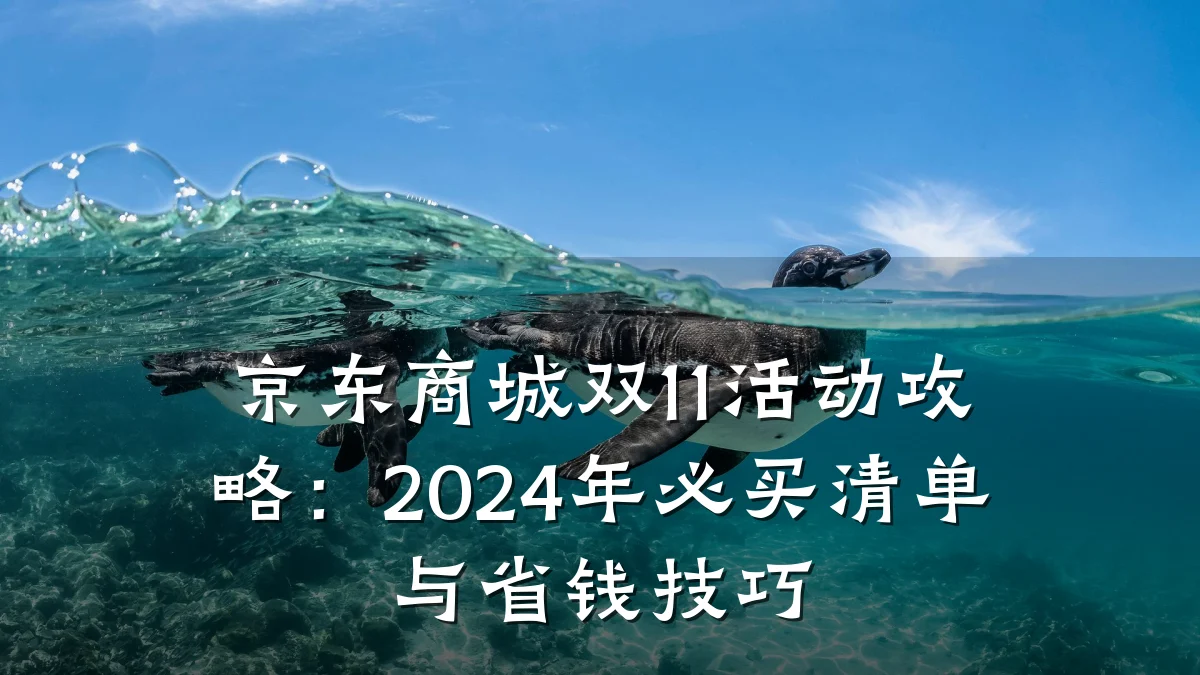 京东商城双11活动攻略：2024年必买清单与省钱技巧