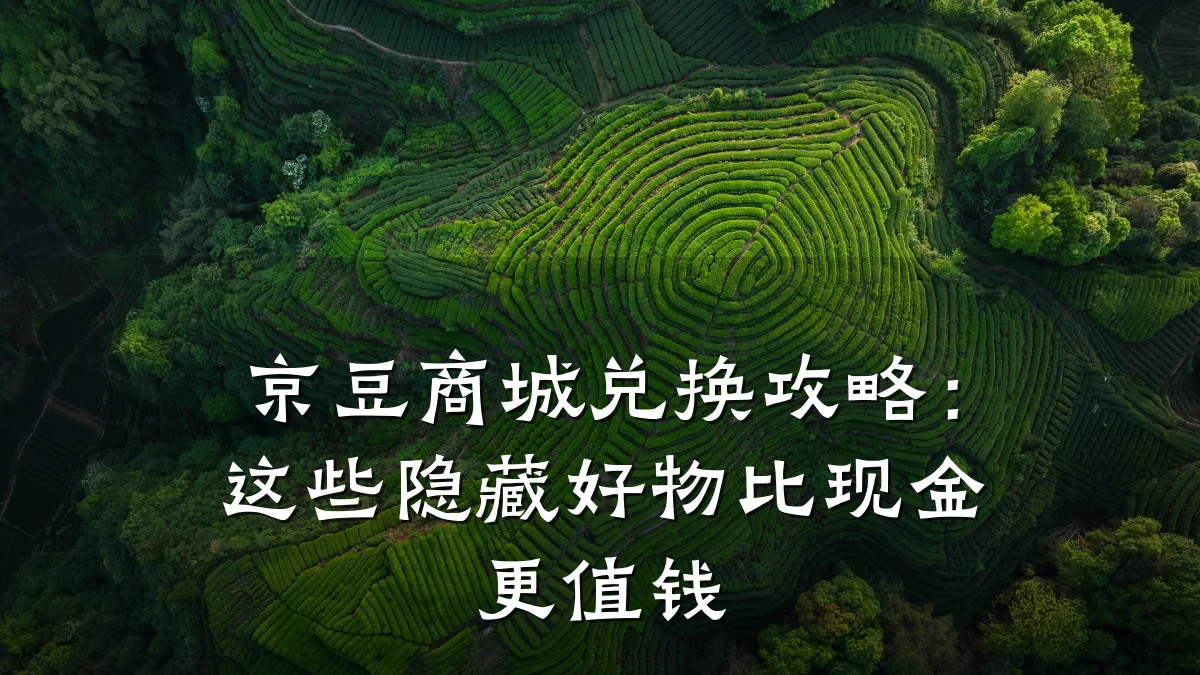 京豆商城兑换攻略:这些隐藏好物比现金更值钱