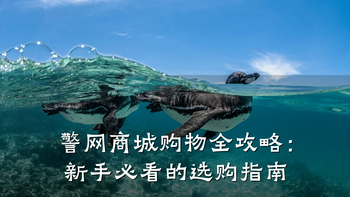 警网商城购物全攻略：新手必看的选购指南