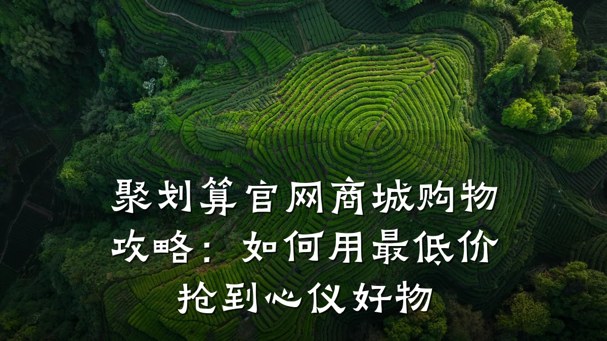 聚划算官网商城购物攻略:如何用最低价抢到心仪好物