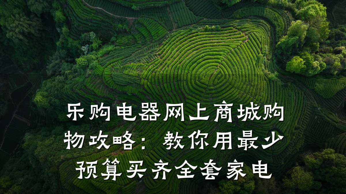 乐购电器网上商城购物攻略:教你用最少预算买齐全套家电