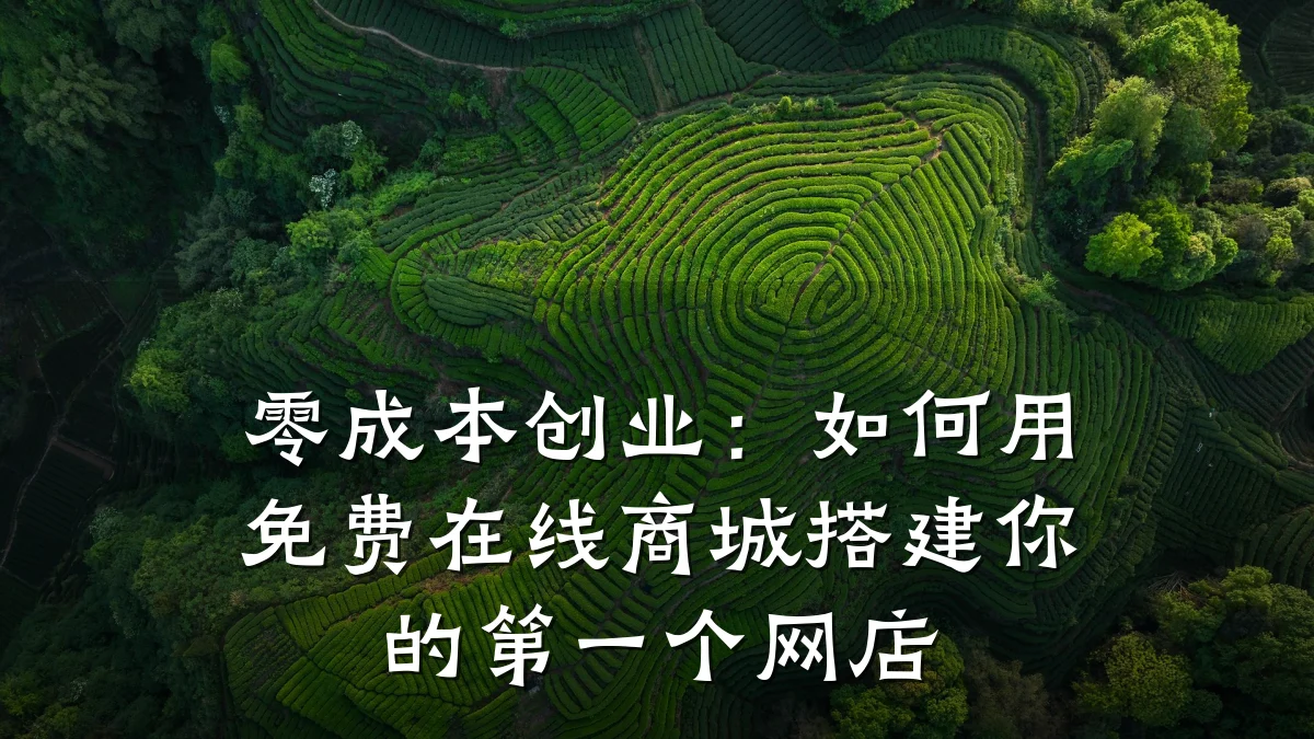 零成本创业:如何用免费在线商城搭建你的第一个网店
