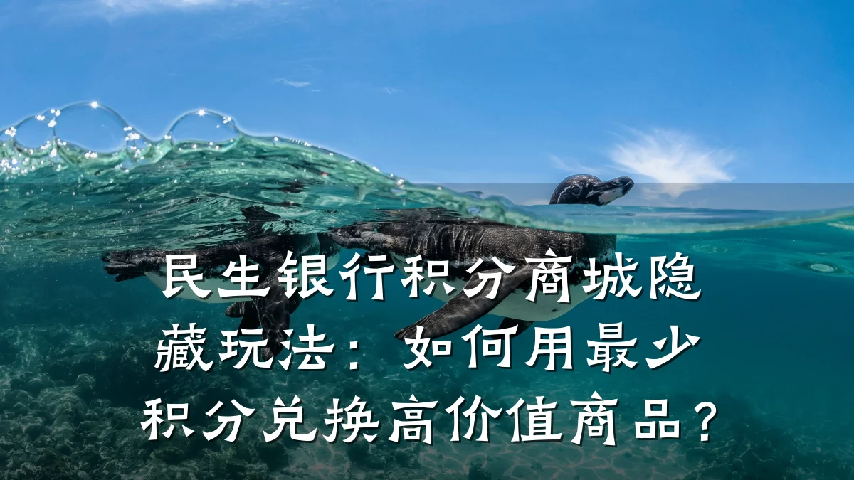 民生银行积分商城隐藏玩法:如何用最少积分兑换高价值商品?