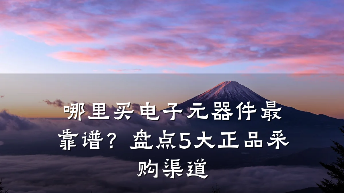 哪里买电子元器件最靠谱？盘点5大正品采购渠道