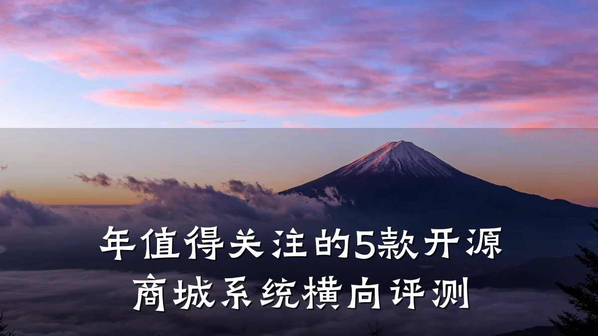 年值得关注的5款开源商城系统横向评测