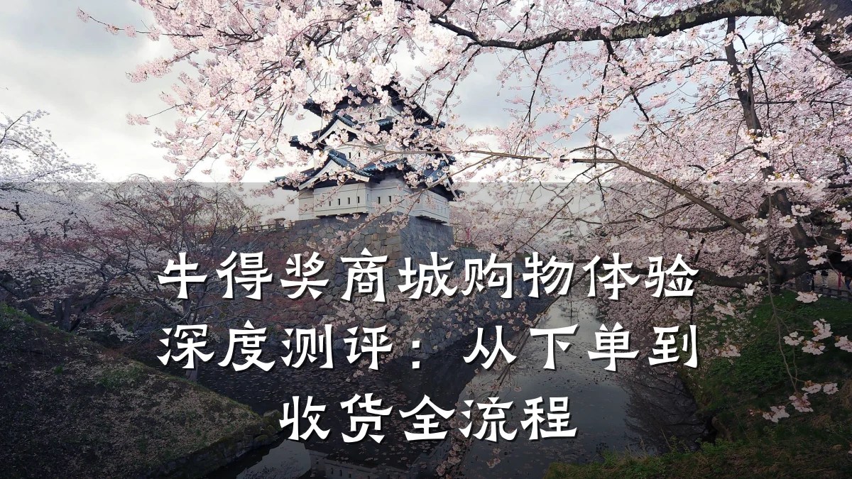 牛得奖商城购物体验深度测评：从下单到收货全流程