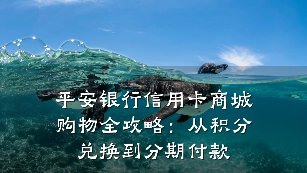 平安银行信用卡商城购物全攻略：从积分兑换到分期付款