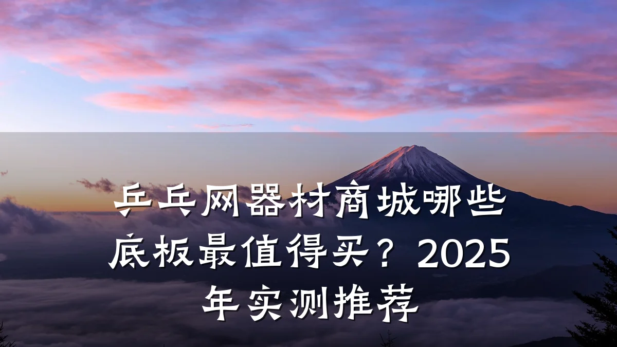 乒乓网器材商城哪些底板最值得买?2025年实测推荐