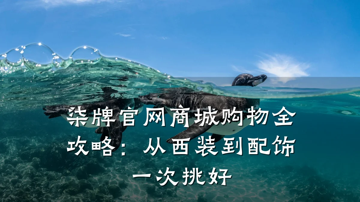 柒牌官网商城购物全攻略:从西装到配饰一次挑好