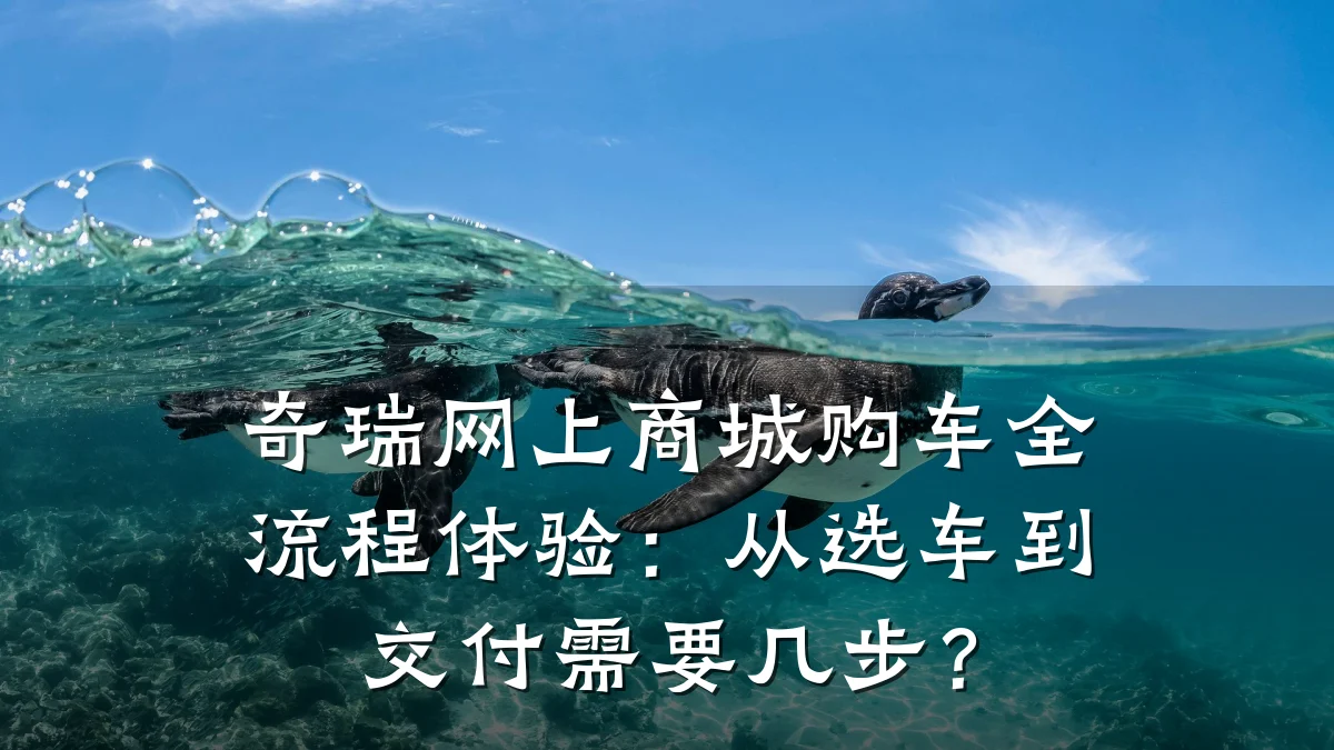 奇瑞网上商城购车全流程体验：从选车到交付需要几步？