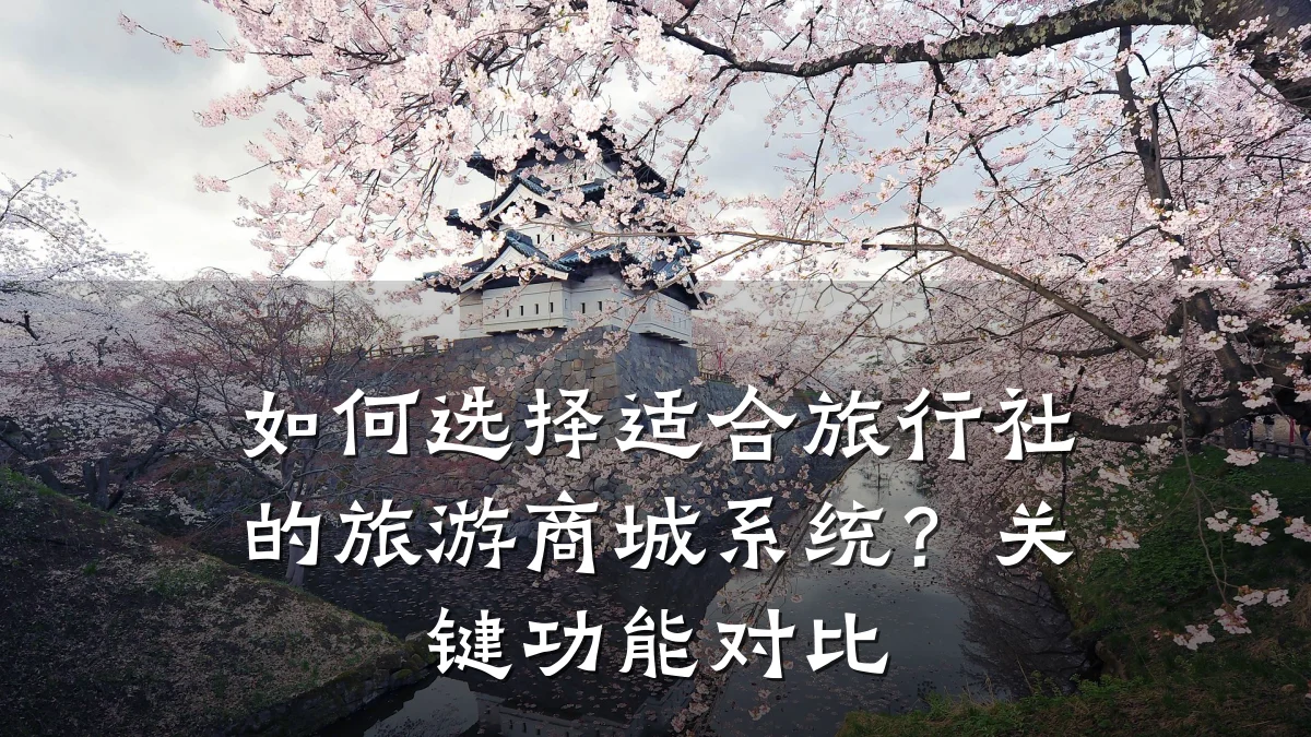 如何选择适合旅行社的旅游商城系统？关键功能对比