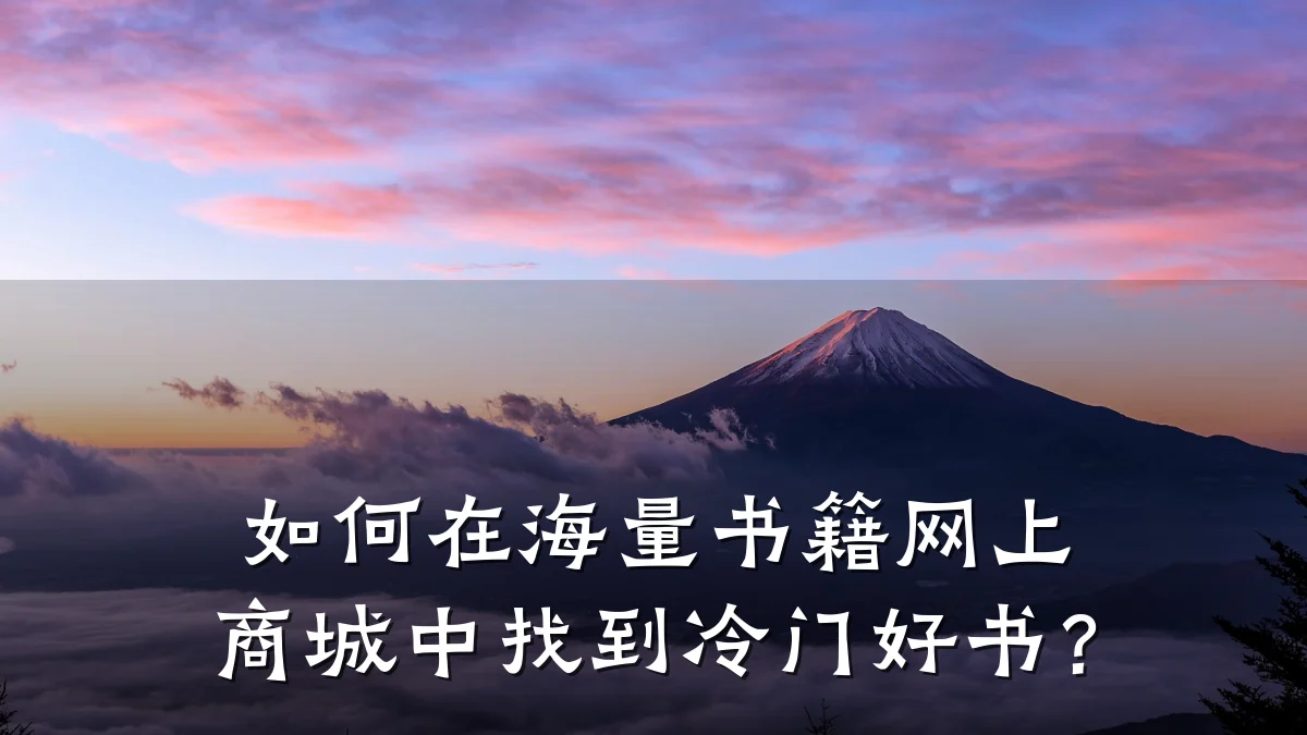 如何在海量书籍网上商城中找到冷门好书?
