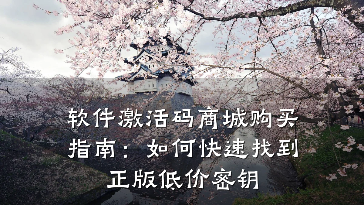 软件激活码商城购买指南:如何快速找到正版低价密钥