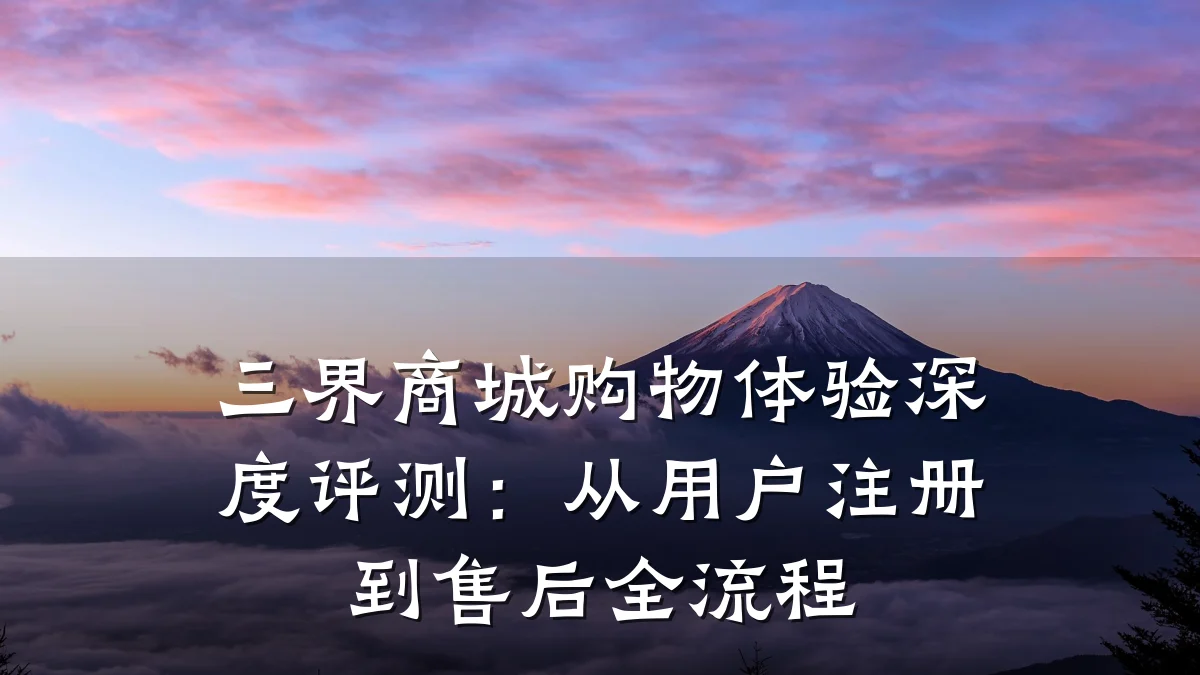 三界商城购物体验深度评测：从用户注册到售后全流程