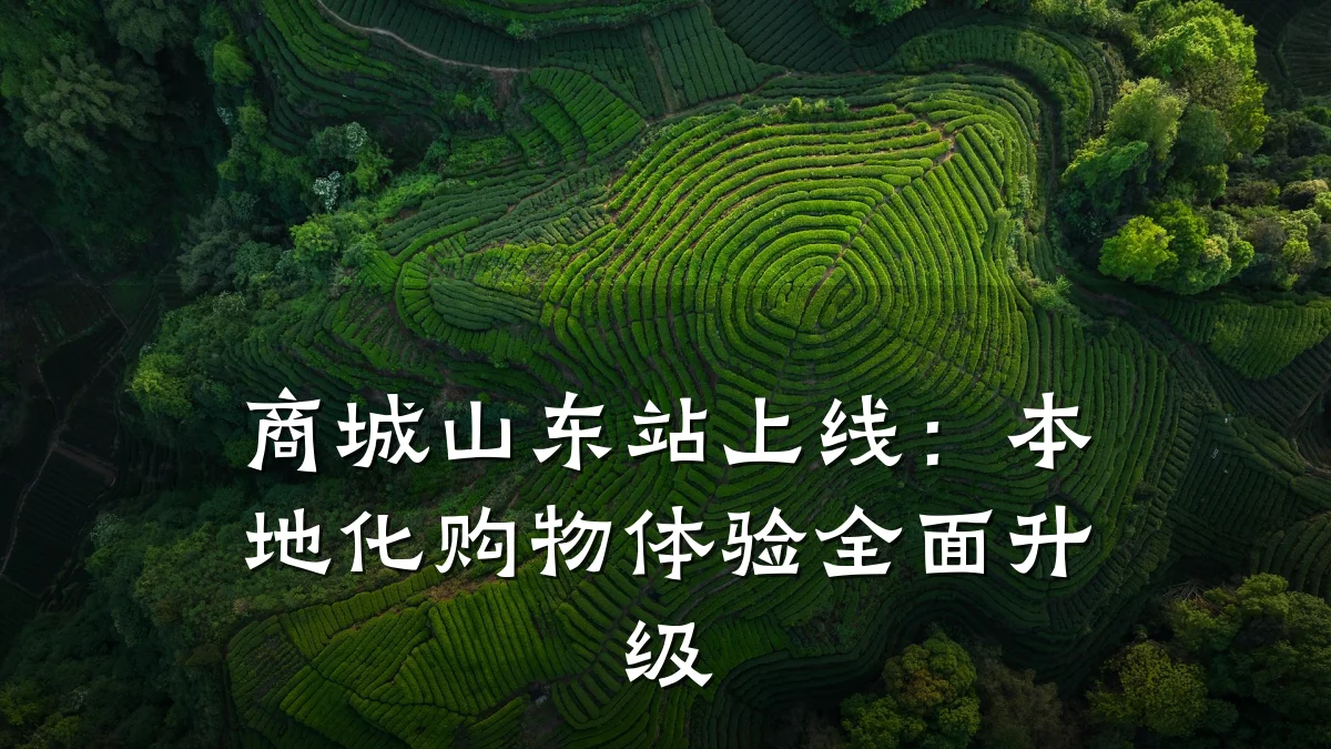 商城山东站上线：本地化购物体验全面升级