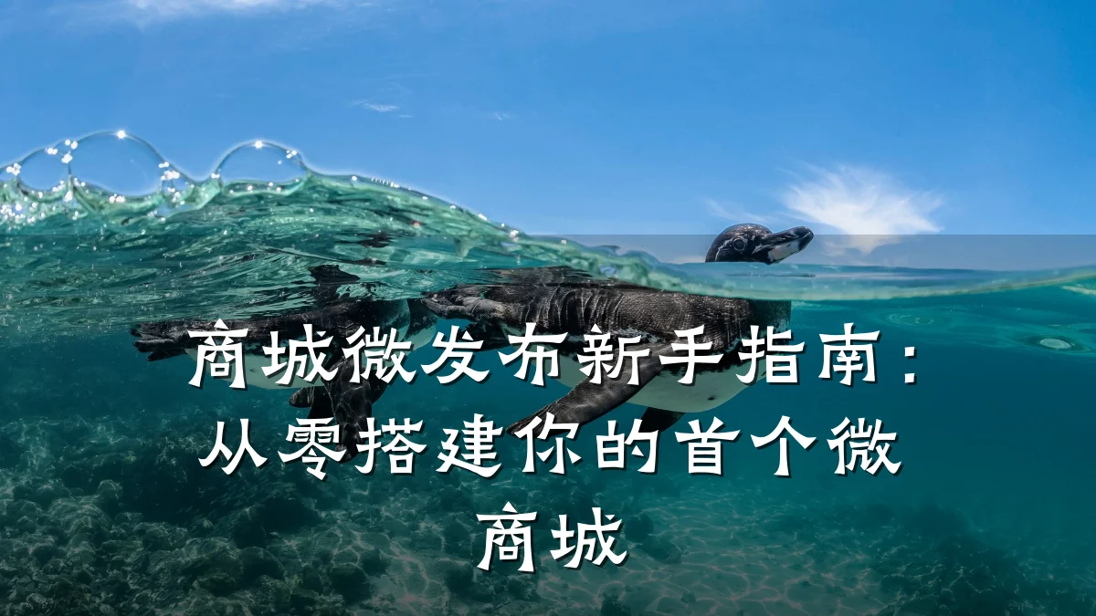 商城微发布新手指南：从零搭建你的首个微商城