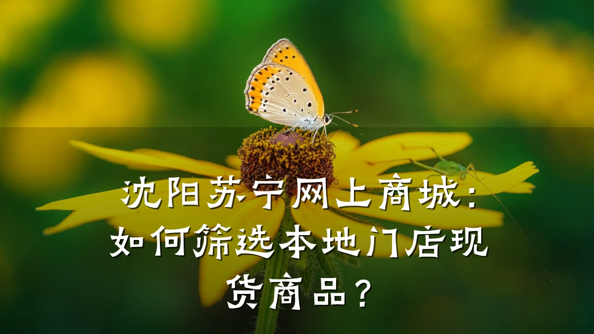 沈阳苏宁网上商城：如何筛选本地门店现货商品？