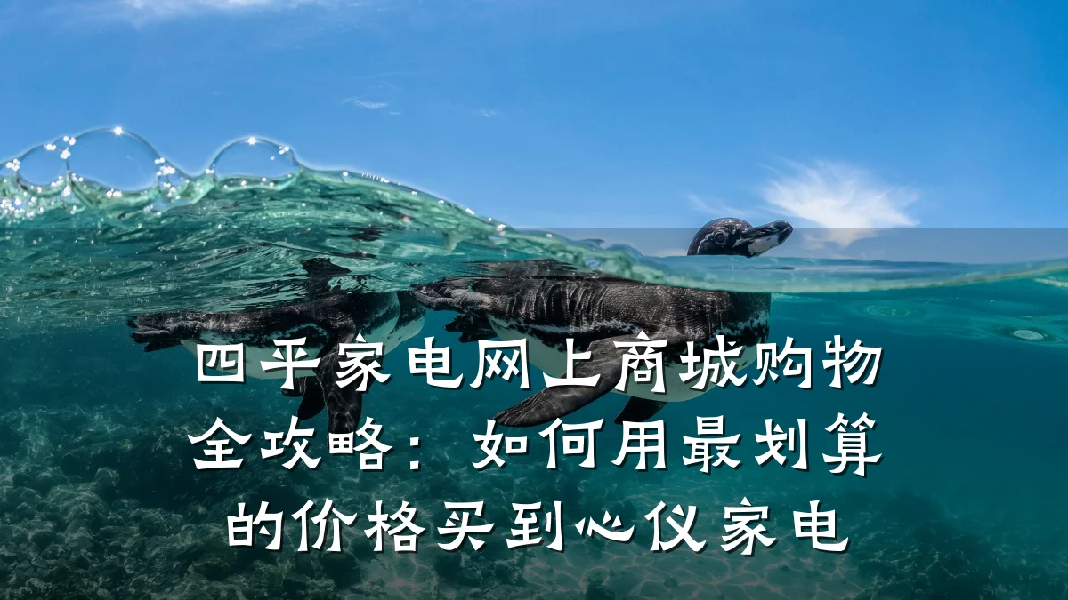 四平家电网上商城购物全攻略:如何用最划算的价格买到心仪家电