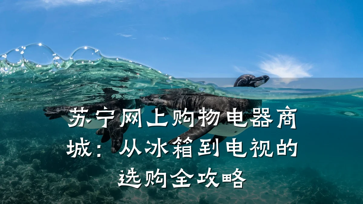 苏宁网上购物电器商城:从冰箱到电视的选购全攻略