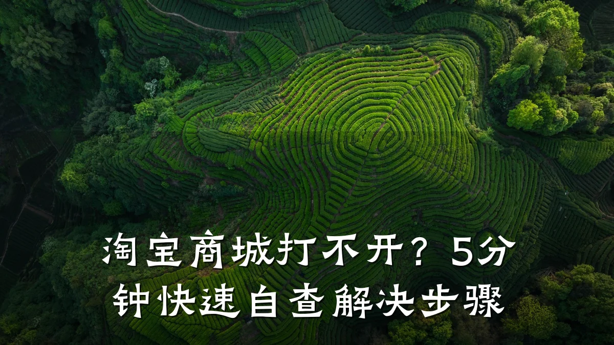 淘宝商城打不开？5分钟快速自查解决步骤