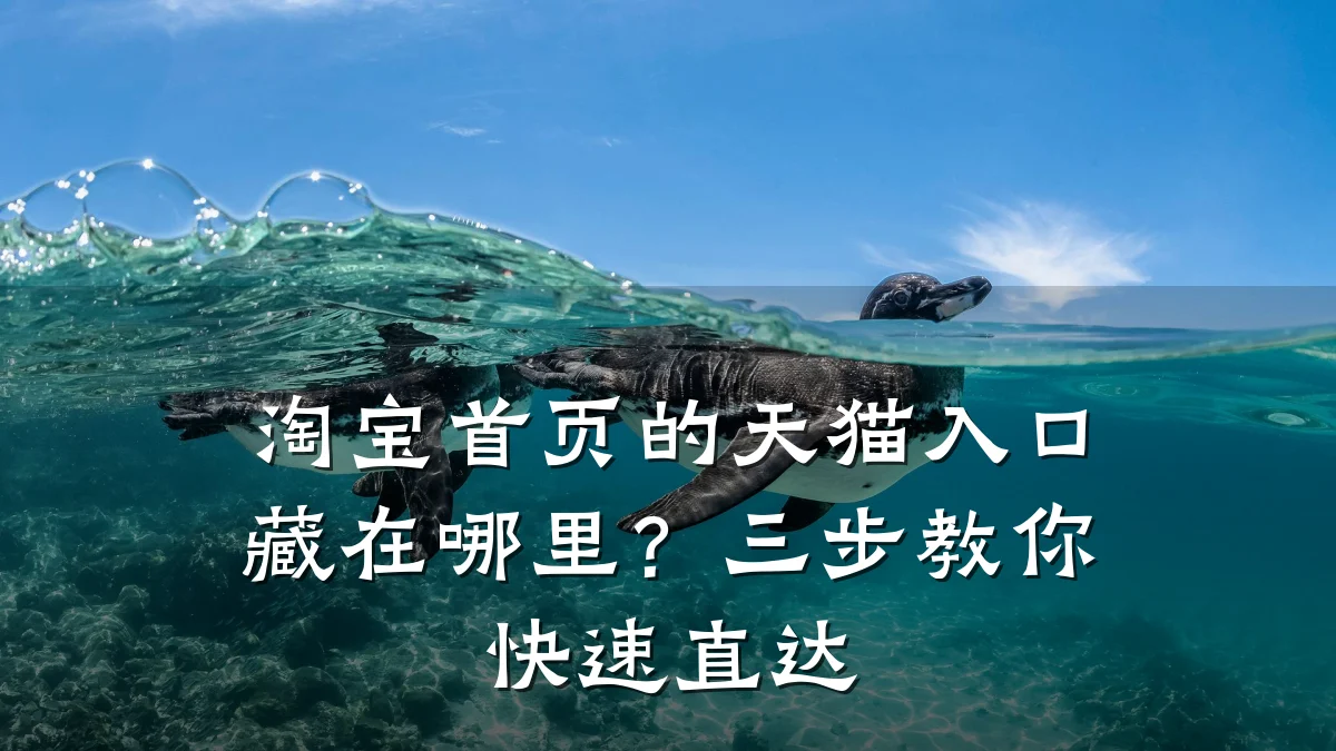 淘宝首页的天猫入口藏在哪里？三步教你快速直达