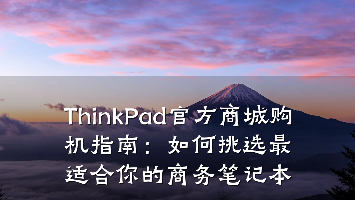 ThinkPad官方商城购机指南：如何挑选最适合你的商务笔记本