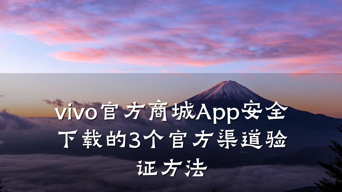 vivo官方商城App安全下载的3个官方渠道验证方法