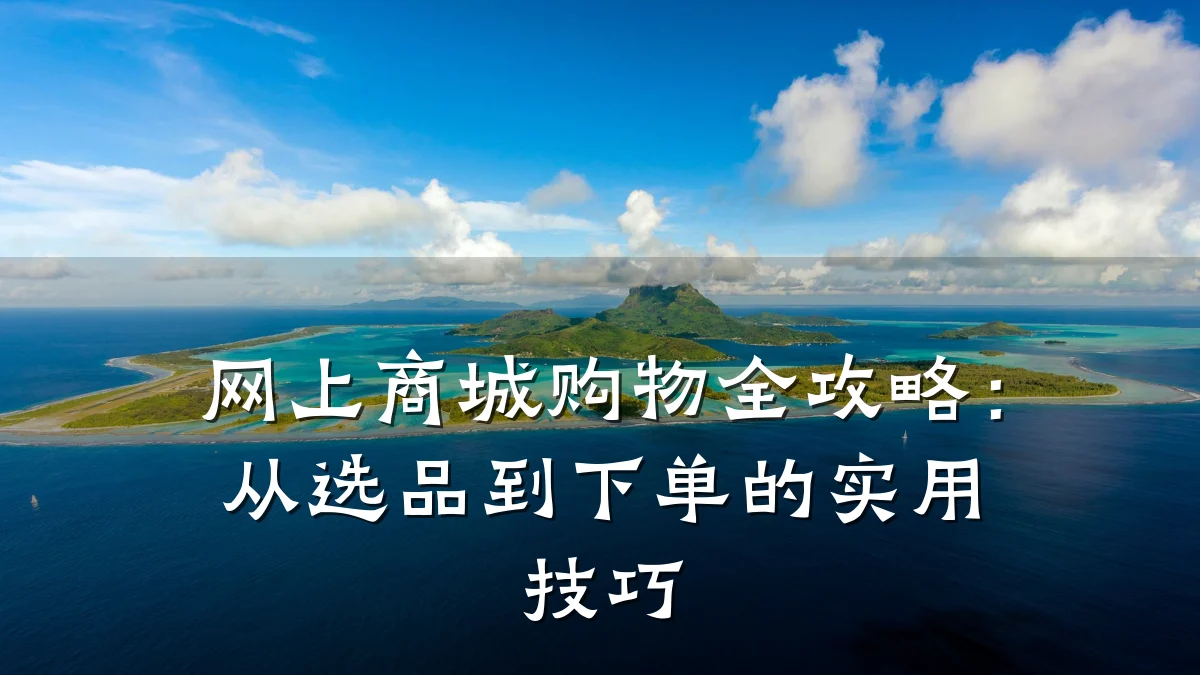 网上商城购物全攻略:从选品到下单的实用技巧
