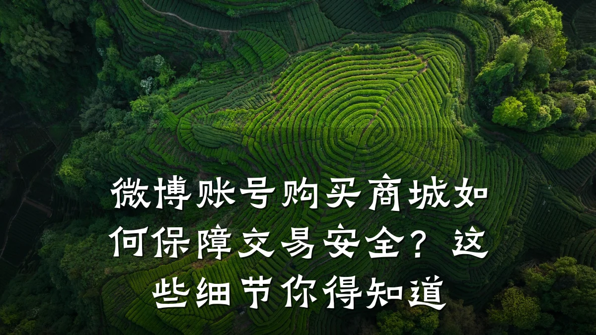 微博账号购买商城如何保障交易安全？这些细节你得知道