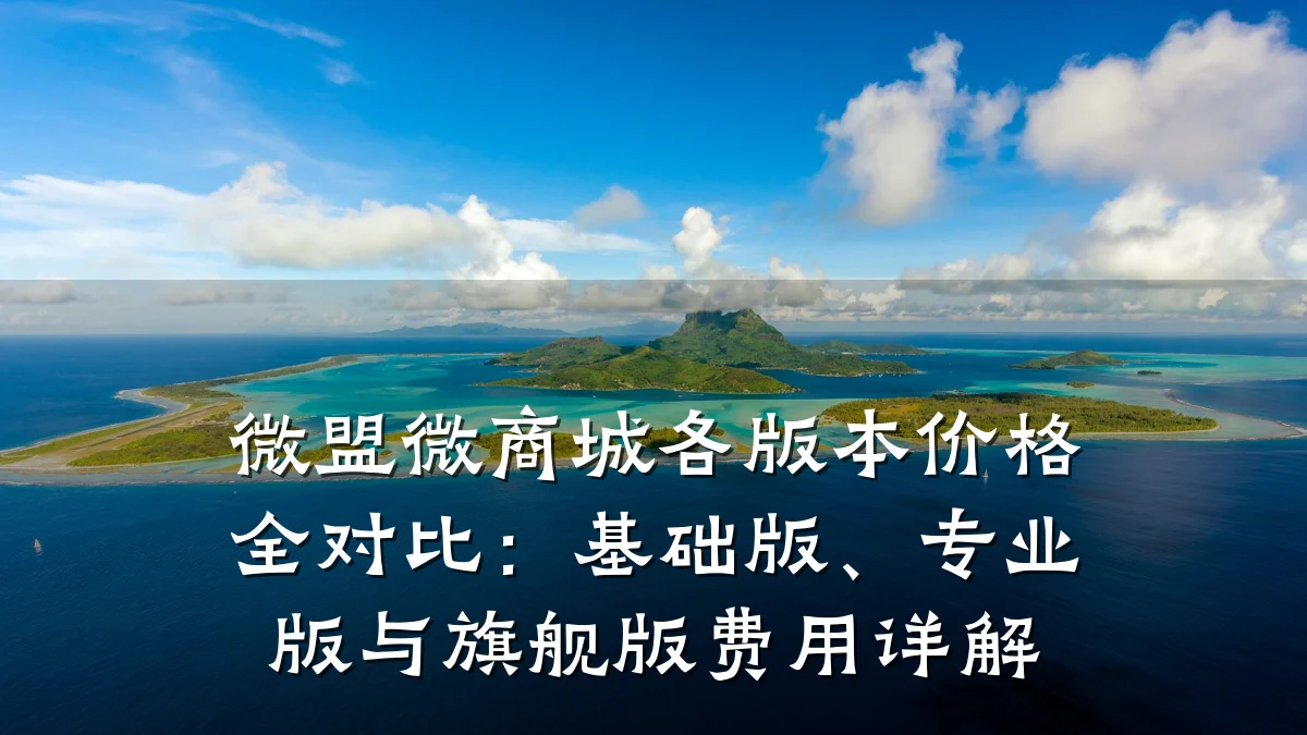 微盟微商城各版本价格全对比：基础版、专业版与旗舰版费用详解