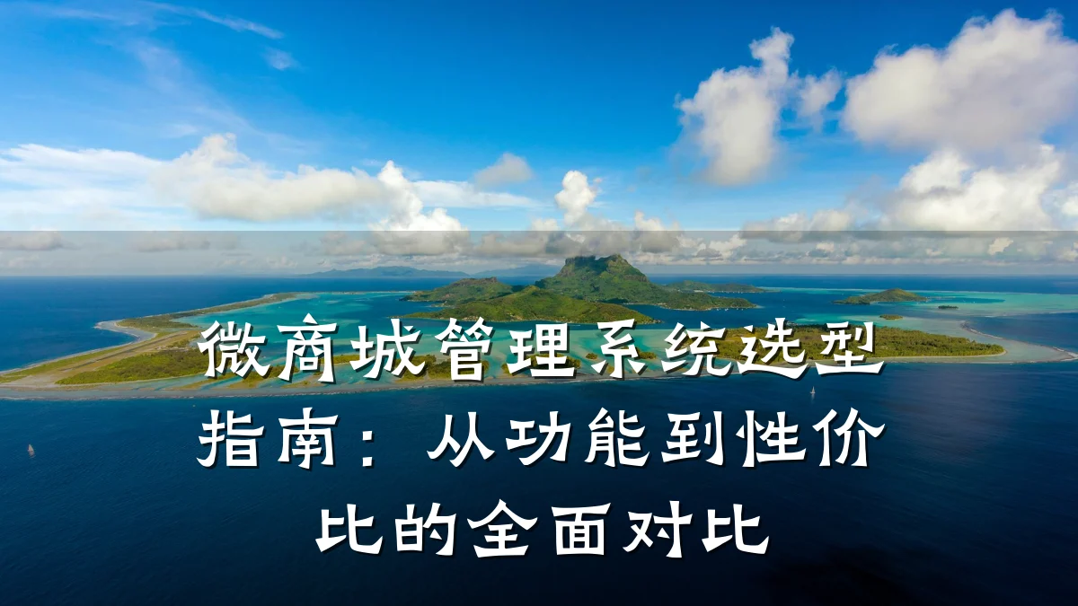 微商城管理系统选型指南：从功能到性价比的全面对比