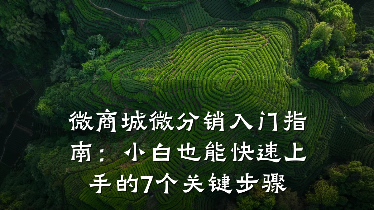 微商城微分销入门指南：小白也能快速上手的7个关键步骤
