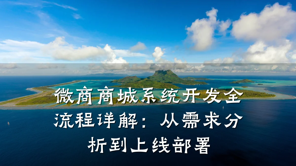 微商商城系统开发全流程详解:从需求分析到上线部署