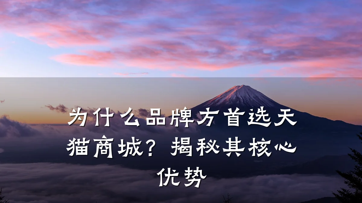 为什么品牌方首选天猫商城？揭秘其核心优势