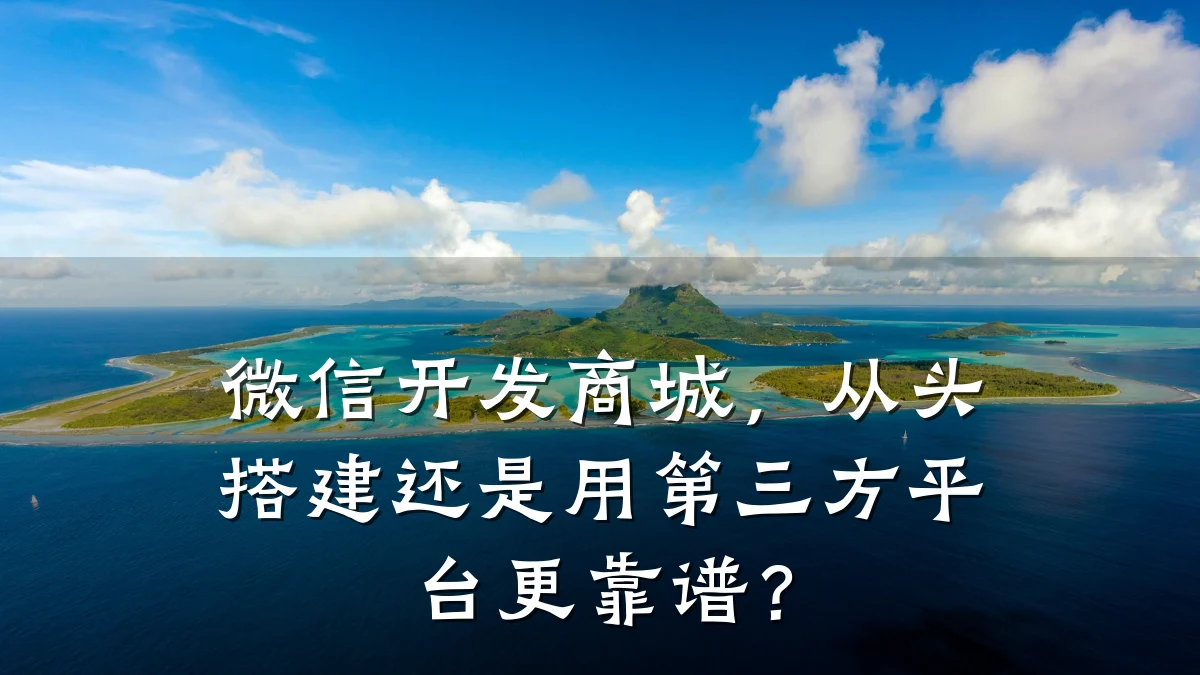 微信开发商城,从头搭建还是用第三方平台更靠谱?