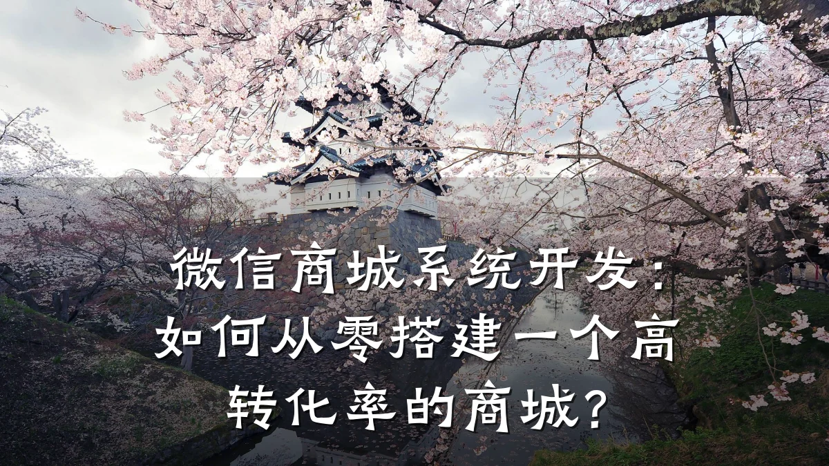 微信商城系统开发：如何从零搭建一个高转化率的商城？