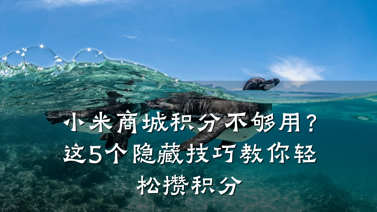 小米商城积分不够用?这5个隐藏技巧教你轻松攒积分