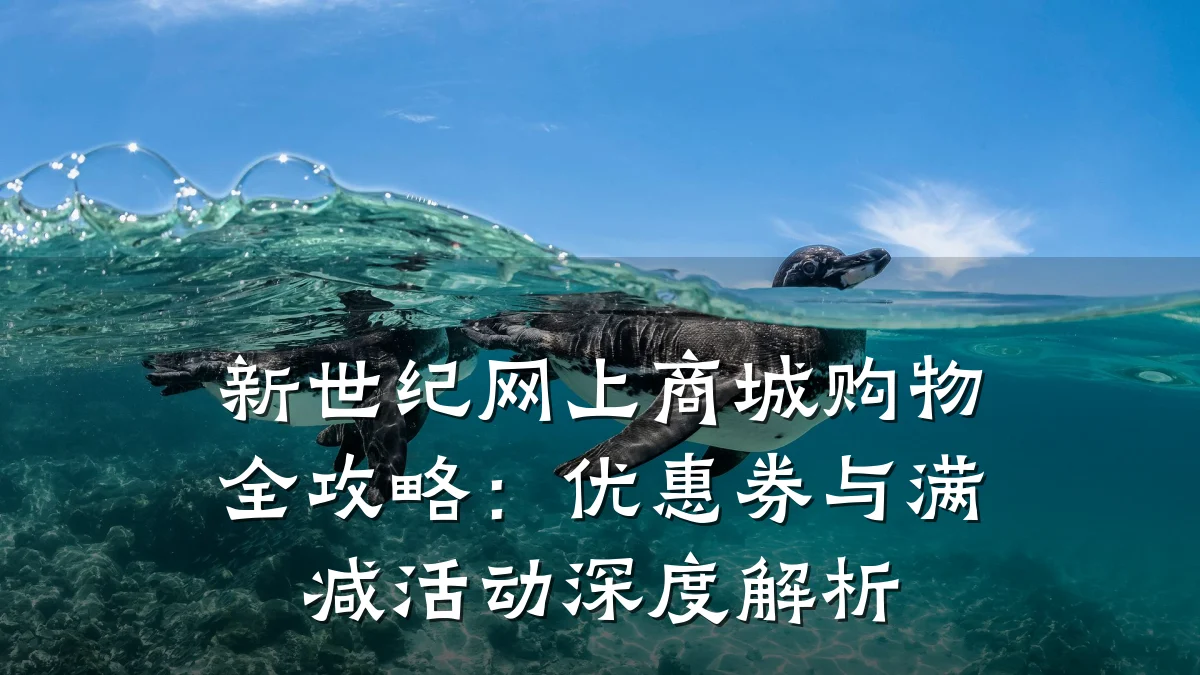 新世纪网上商城购物全攻略：优惠券与满减活动深度解析