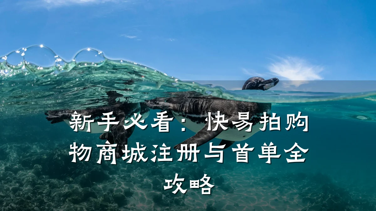 新手必看:快易拍购物商城注册与首单全攻略