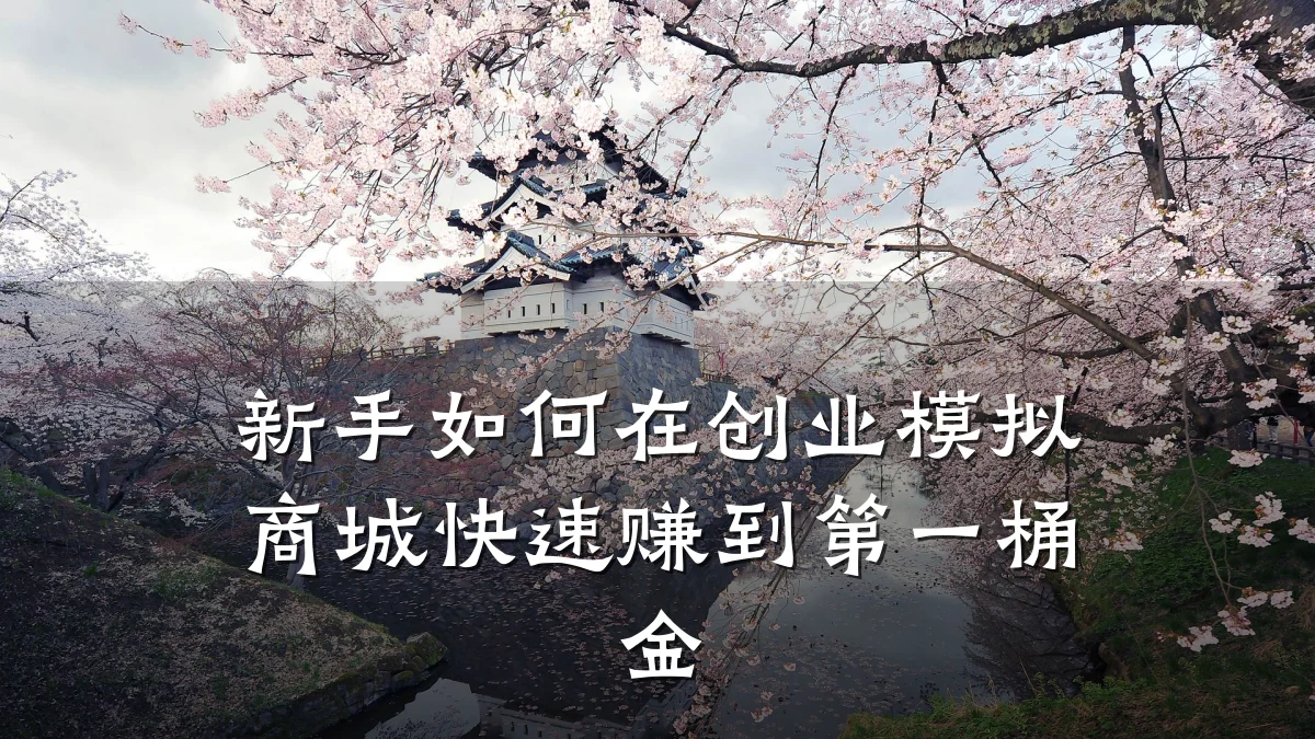 新手如何在创业模拟商城快速赚到第一桶金