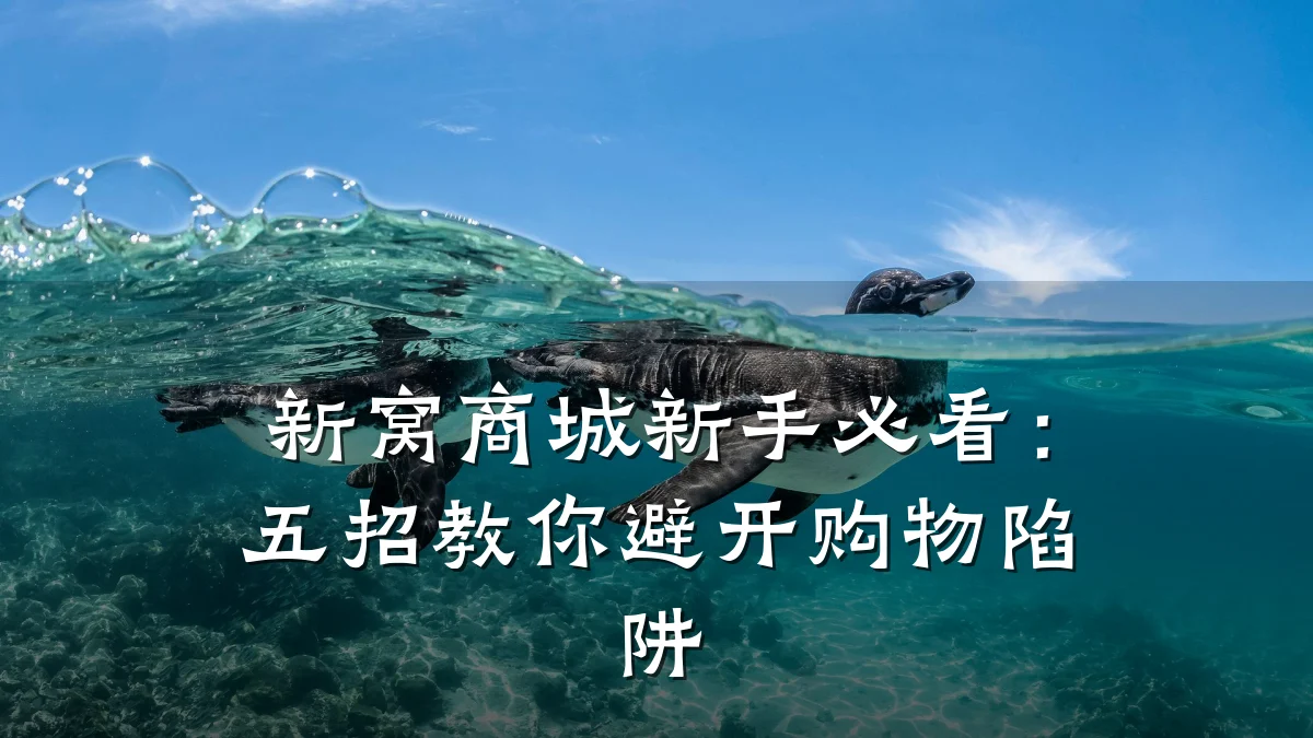 新窝商城新手必看：五招教你避开购物陷阱