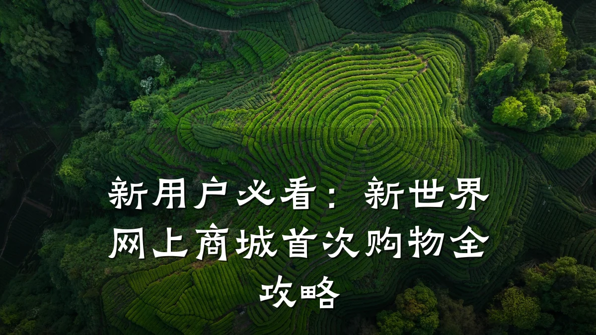 新用户必看：新世界网上商城首次购物全攻略