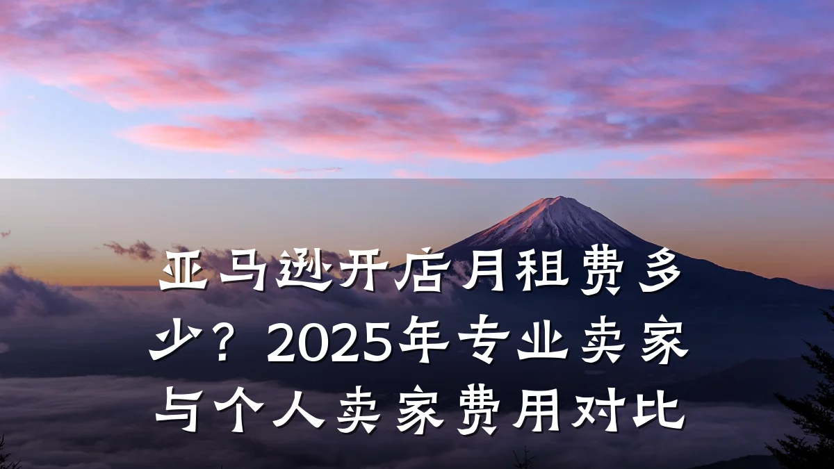 亚马逊开店月租费多少?2025年专业卖家与个人卖家费用对比