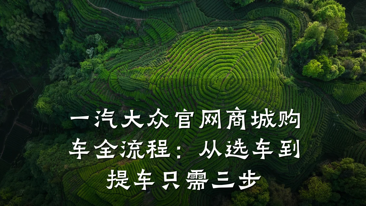 一汽大众官网商城购车全流程：从选车到提车只需三步