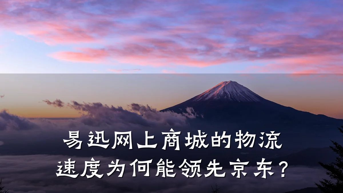 易迅网上商城的物流速度为何能领先京东?